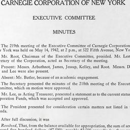 Executive Committee Meeting