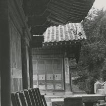 Side view of a temple building