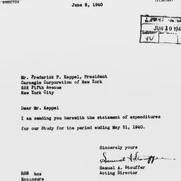 Letter from Samuel A. Stouf...