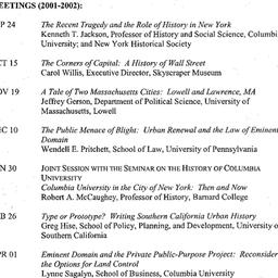 Schedules, City, seminar 45...