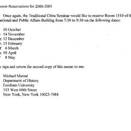 Correspondence, 2001-05-31....