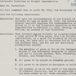 Letter from Nicholas Murray...