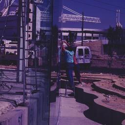 Construction view, workers ...