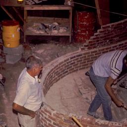 Construction view, men buil...