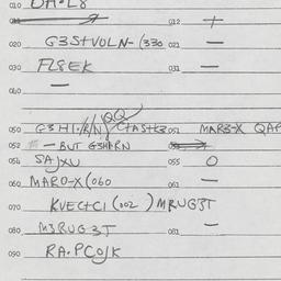 Eastern questionnaire, answ...