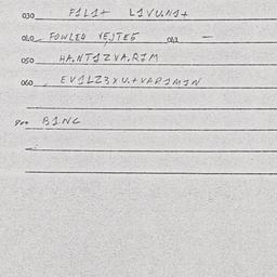 Eastern questionnaire, answ...