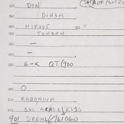 Eastern questionnaire, answ...