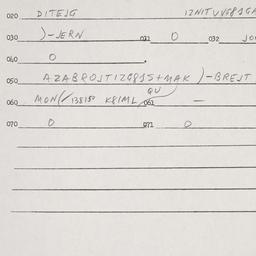 Eastern questionnaire, answ...