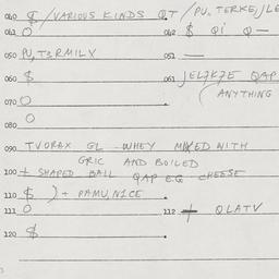 Eastern questionnaire, answ...