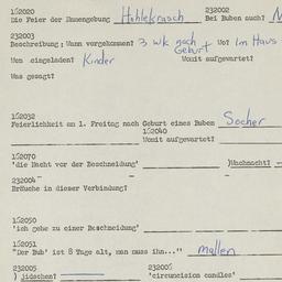 Western questionnaire, answ...