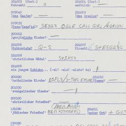 Western questionnaire, answ...
