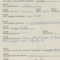 Western questionnaire, answ...