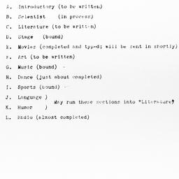 Outline of sections of &quo...