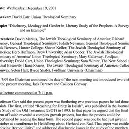 Minutes, 2001-12-19. The St...