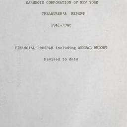 Treasurer's Report, 194...