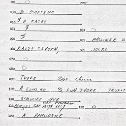 Eastern questionnaire, answ...