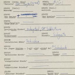 Western questionnaire, answ...