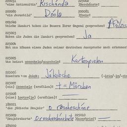 Western questionnaire, answ...