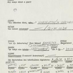 Western questionnaire, answ...