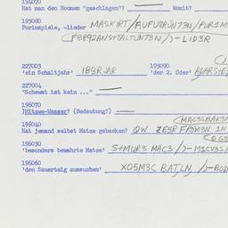 Western questionnaire, answ...