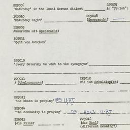 Western questionnaire, answ...