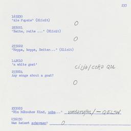 Western questionnaire, answ...