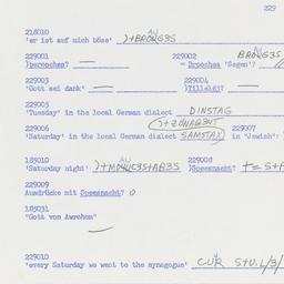 Western questionnaire, answ...
