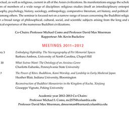 Schedules, Buddhist Studies...