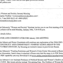 Announcements, 2005-01-24. ...