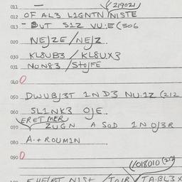 Eastern questionnaire, answ...
