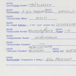 Western questionnaire, answ...