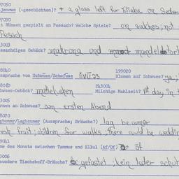 Western questionnaire, answ...