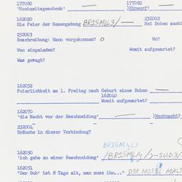 Western questionnaire, answ...