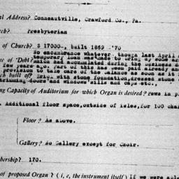 Carnegie Church Organs, Con...