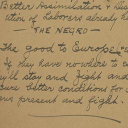 Immigration and the Negro, ...