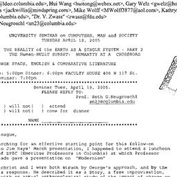 Announcements, 2005-04-19. ...