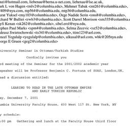 Announcements, 2001-12-07. ...