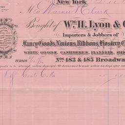 Wm. H. Lyon & Co. Bill ...