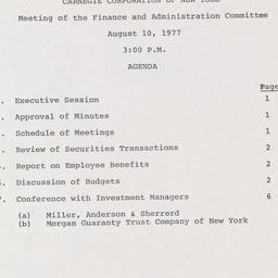 Meeting of the Finance and ...