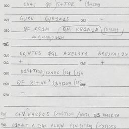Eastern questionnaire, answ...