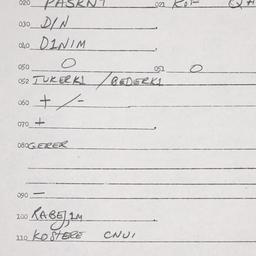 Eastern questionnaire, answ...