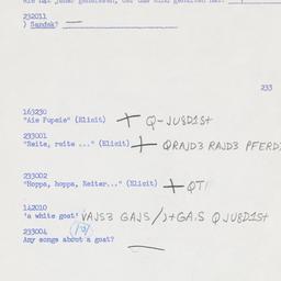 Western questionnaire, answ...