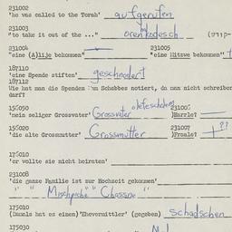 Western questionnaire, answ...