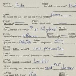 Western questionnaire, answ...