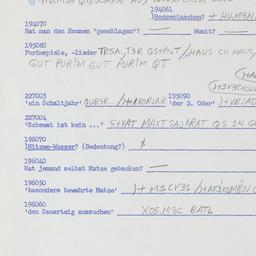 Western questionnaire, answ...