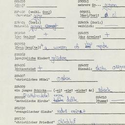 Western questionnaire, answ...