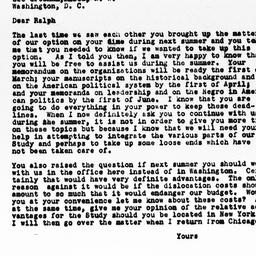 Letter from Gunnar Myrdal t...