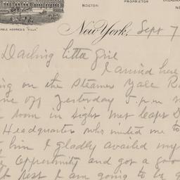 Broadway Central Hotel. Letter