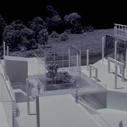 Model, interior view.
