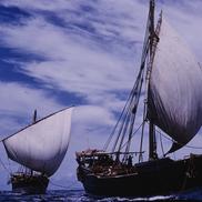 Two dhows sailing, Indian O...